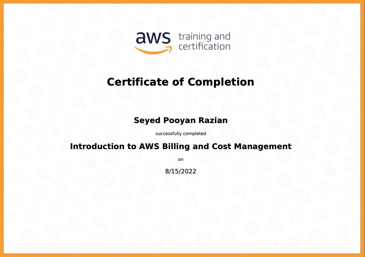20220815 aws training certification of completion billing and cost management certificate