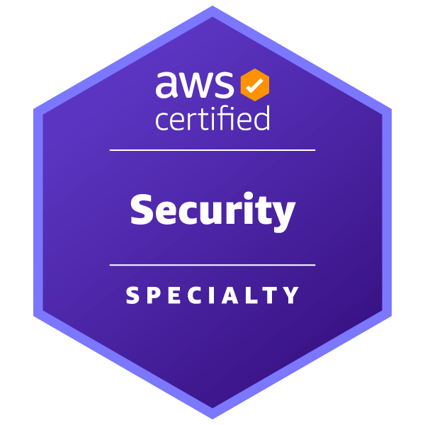 aws certified security specialty badge certificate