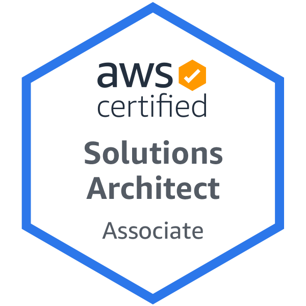 aws certified solutions architect associate badge certificate