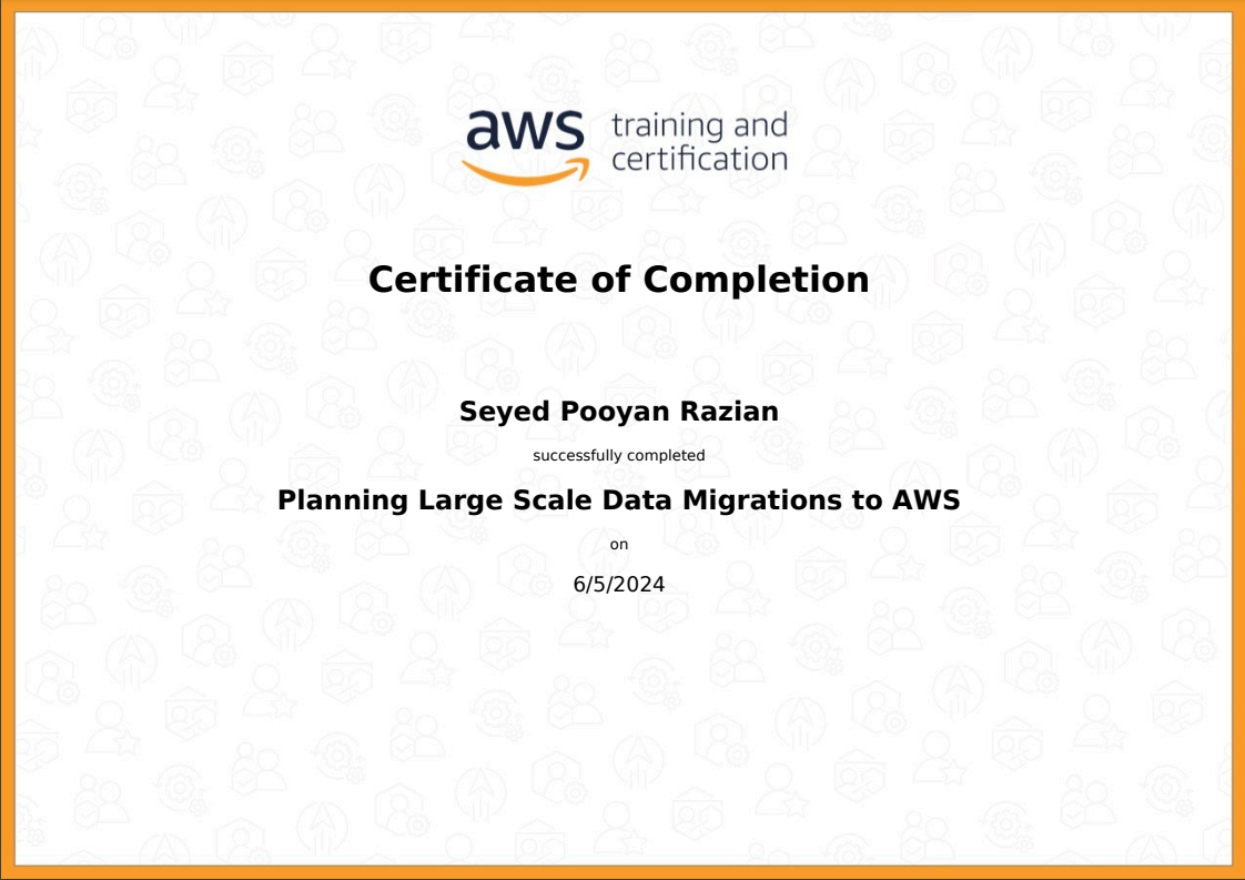 planning-large-scale-data-migrations-to-AWS certificate