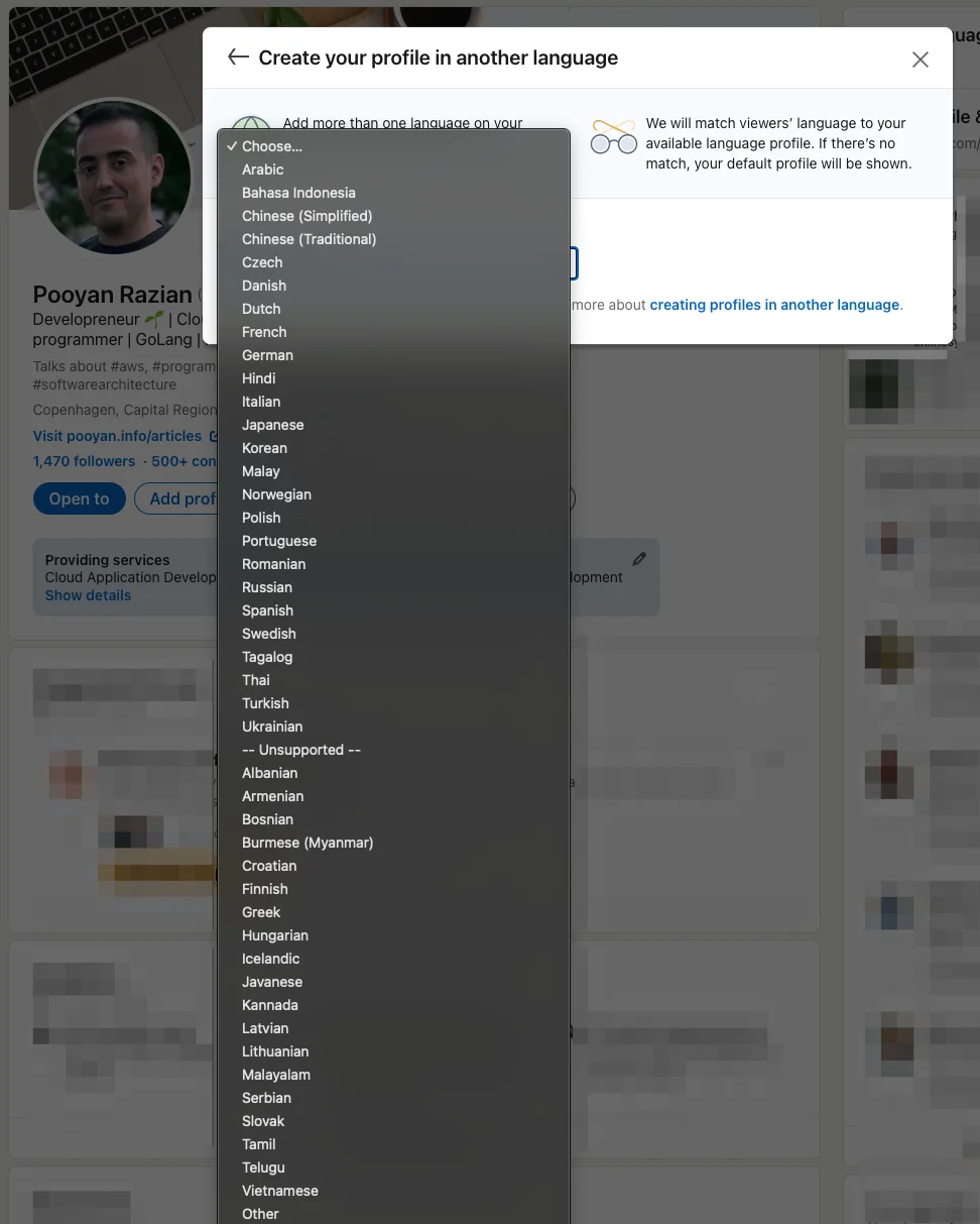 It feels illegal to be Iranian! - LinkedIn does not support Persian