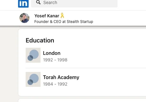 An example Israeli fake account