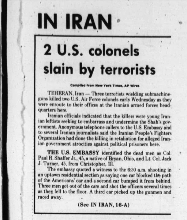 MEK and Rajavi cult who killed US colonels