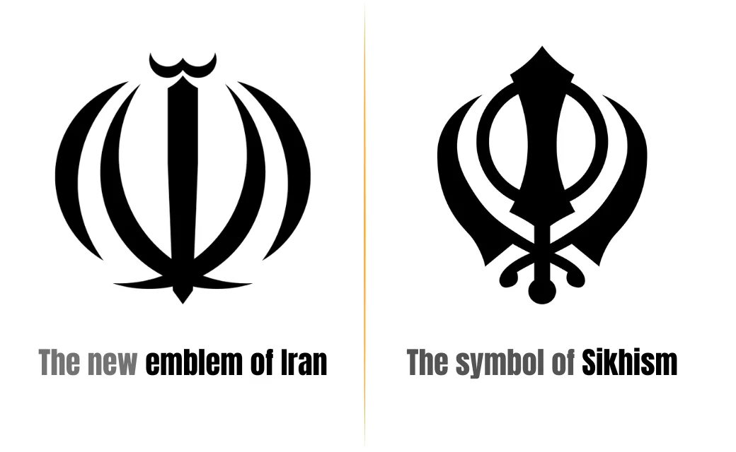 The new Emblem of Iran vs. Sikhism in India