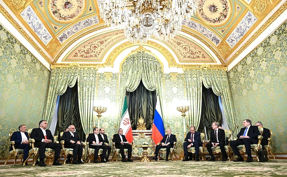 Russian President hosted President Pezeshkian of Iran to signing a broad pact between Moscow and Tehran.