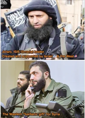 Jolani, the ex-IS1S leader t3rroris who took Syria with the help of Izrael and the West