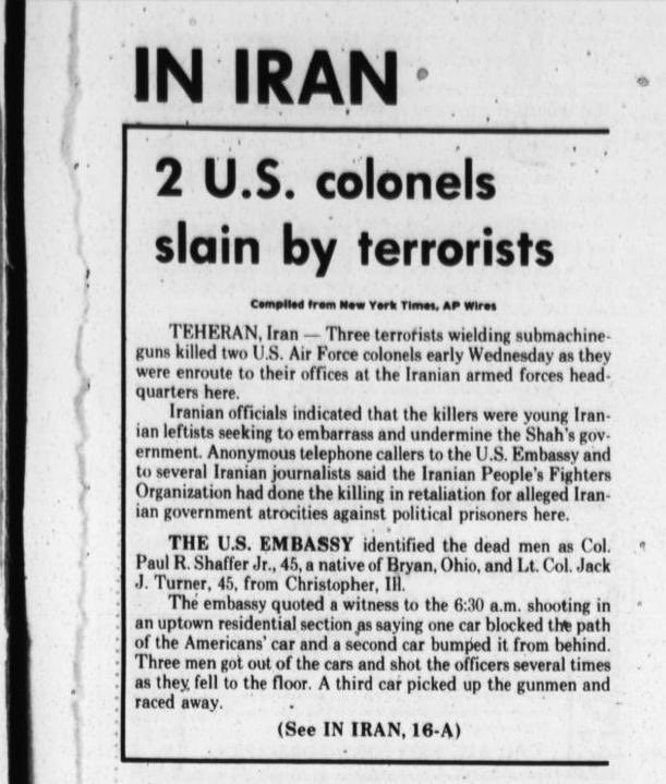 MEK and Rajavi cult who killed US colonels